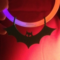 Small Bat Charm for Glowstick Bracelets 3D Printing 195120