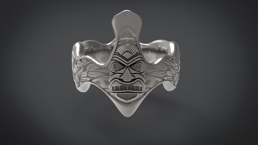 Tiki Ring 3D Print 195231 Tiki Ring 3D Print 195231