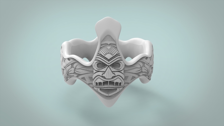 Tiki Ring 3D Print 195234 Tiki Ring 3D Print 195234