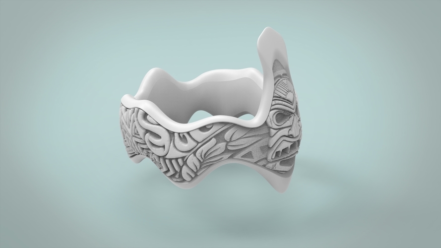 Tiki Ring 3D Print 195235 Tiki Ring 3D Print 195235