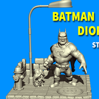 Small Batman cartoon - diorama 3D Printing 195241