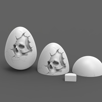 Small Skull Easter Egg 3D Printing 195283