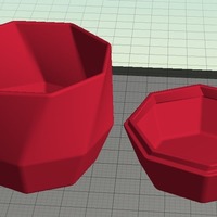 Small Twisted Octagonal Pot with Lid 3D Printing 19547