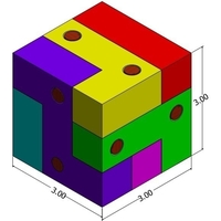 Small Block and Pin Puzzle 3D Printing 195498
