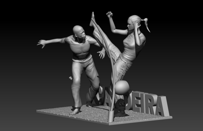 Capoeira Fight 3D Print 195520