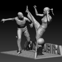 Small Capoeira Fight 3D Printing 195520