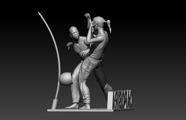Capoeira Fight 3D Print 195521