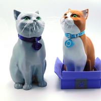 Small SCHRODINKY! Pinshape Cat Collar medals!! 3D Printing 195533