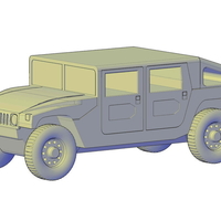 Small Hummer H1 Slantback 3D Printing 195645
