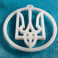 Small Ukrainian symbol in a circle 3D Printing 195678