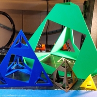 Small Caged Tetrahedron puzzle 4X 3D Printing 196379