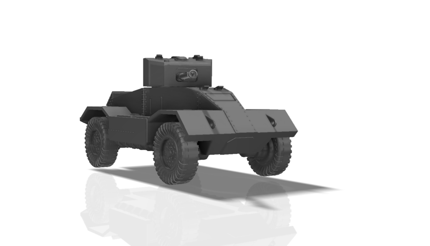 BRITISH ARMORED CAR, HEAVY, WWII 3D Print 196433