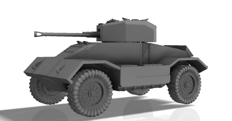 BRITISH ARMORED CAR, HEAVY, WWII 3D Print 196435