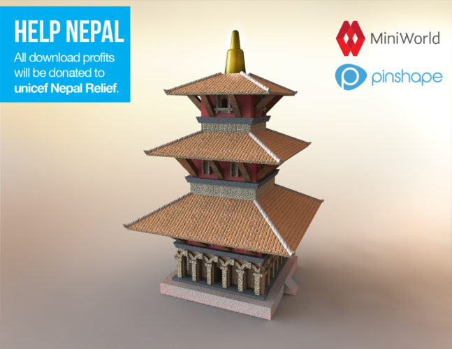 Durbar Square Pagoda 3D Print 19646