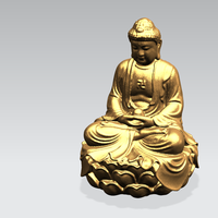 Small Gautama Buddha 01 3D Printing 197107