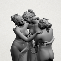 Small Sculpture of Three Grace 01 3D Printing 197400