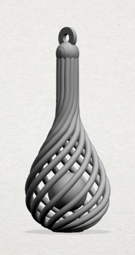 Necklace - Twisted Vase 3D Print 197448