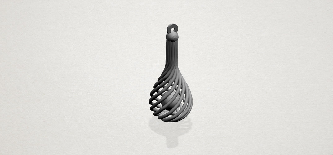 Necklace - Twisted Vase 3D Print 197450