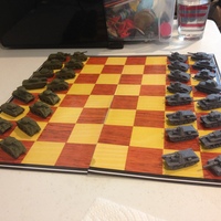 Small WWII Tank Chess Set 3D Printing 19792
