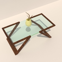 Small Wood and Glass Table 3D Printing 198682