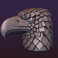 Small Eagle head stylized 3D Printing 198913