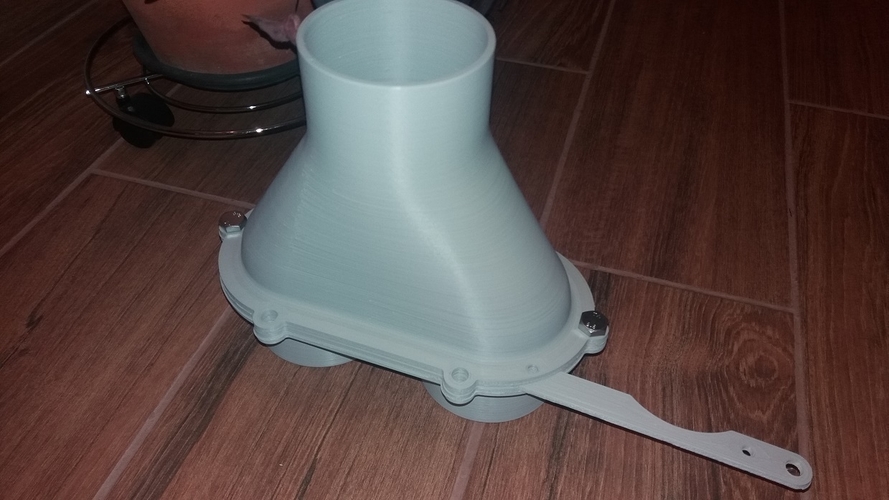 Collect two vacuum 4" lines - with gate/two way valve 3D Print 199057 Collect two vacuum 4" lines - with gate/two way valve 3D Print 199057