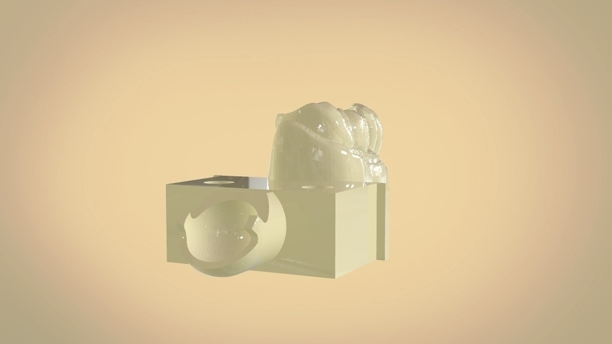 Digital Dental Quadrant Model with a Full Contour Crown 3D Print 199157 Digital Dental Quadrant Model with a Full Contour Crown 3D Print 199157