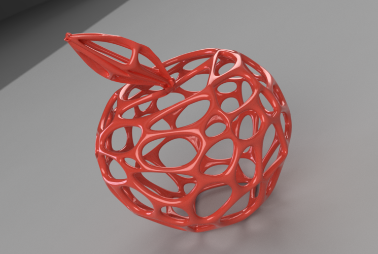 Voronoi Apple 3D Print 199214 Voronoi Apple 3D Print 199214