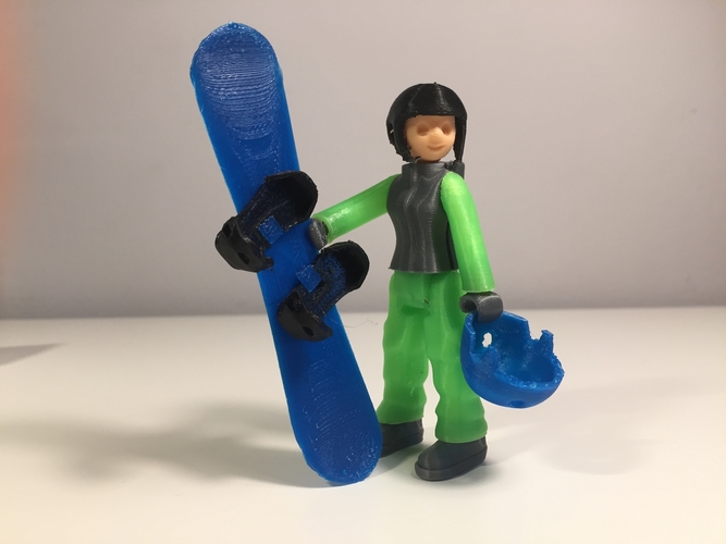 Snowboarder girl 3D Print 199254 Snowboarder girl 3D Print 199254
