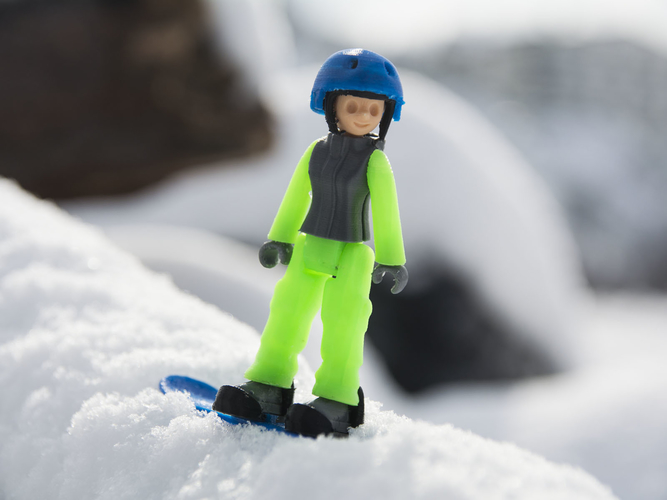 Snowboarder girl 3D Print 199255 Snowboarder girl 3D Print 199255