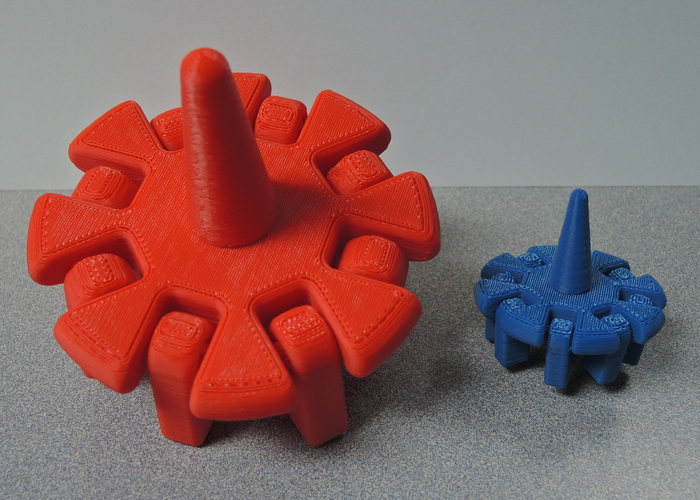 Spinning Top with Articulated Arms 3D Print 199305