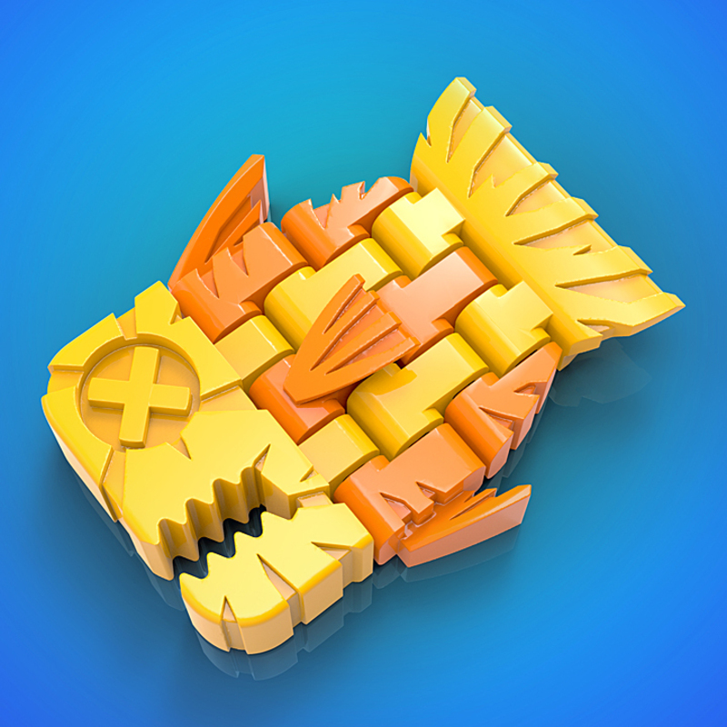 Graphica: Fish - 3DKitbash.com - Print & Play