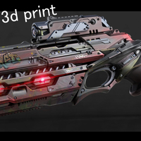 Small sci fi gun ready to print 3D Printing 200165