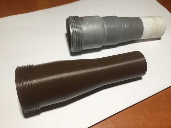 Conical exhaust pipe 44-31-h135 - 1 1/2 thread 3D Print 200444