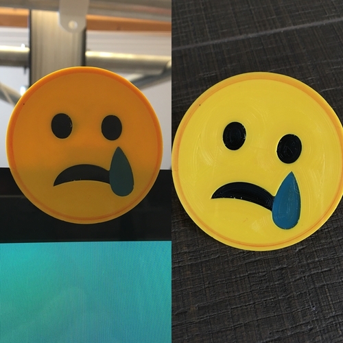 emoji sad cam cover 3D Print 200578