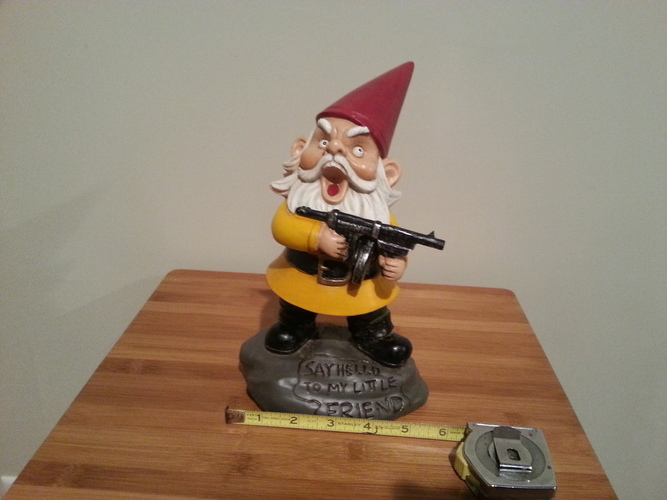 Angry Armed Gnome Scan Test 3D Print 20073