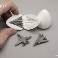 Small Surprise Egg #6 - Tiny Jet Fighter 3D Printing 201413