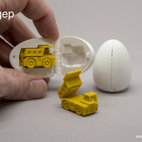 Small Surprise Egg #1 - Tiny Haul Truck 3D Printing 201422