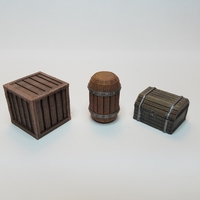 Small Tabletop Terrain - Wooden Storage 3D Printing 201520