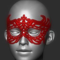 Small Bad Girl Mask 3D Printing 20163