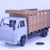 Small Classic Transport Truck No Support 3D Printing 201854