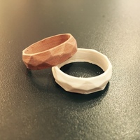Small Low poly ring  3D Printing 20198