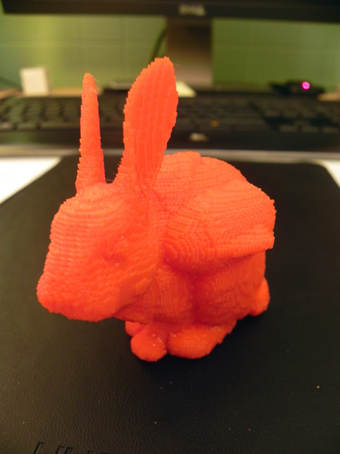 8-bit pixel | pixelized JetPack Bunny with Dissolvable material 3D Print 20274