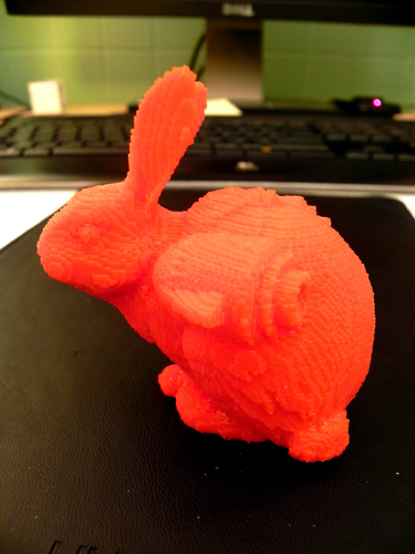 8-bit pixel | pixelized JetPack Bunny with Dissolvable material 3D Print 20275