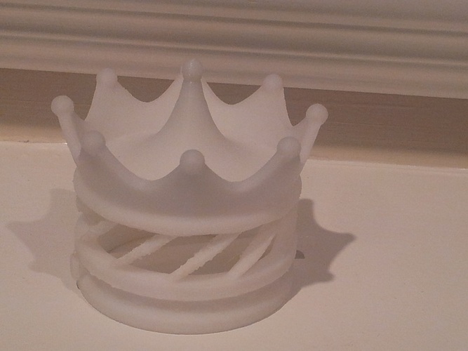 Check Mate - single spiral - Crown hairpin 3D Print 20331