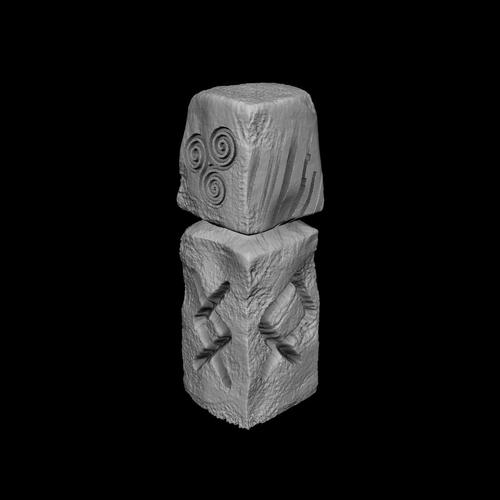 Akralon Resonating Celtic Rune Stone 3D Print 20382