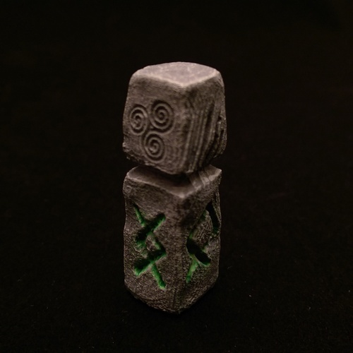 Akralon Resonating Celtic Rune Stone 3D Print 20383