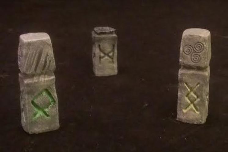 Akralon Resonating Celtic Rune Stone 3D Print 20385