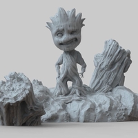 Small Baby Groot 3D Print Model - STL Files for 3D Printing  3D Printing 204007