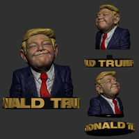Small Donald Trump 3D Print Model - STL Files for 3D Printing  3D Printing 204016